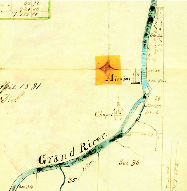 1831 map of Grand Rapids